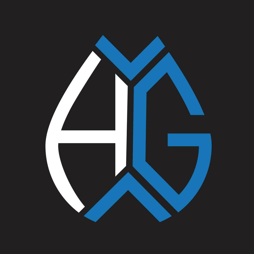 HG letter logo design.HG creative initial HG letter logo design. HG creative initials letter logo concept. vector