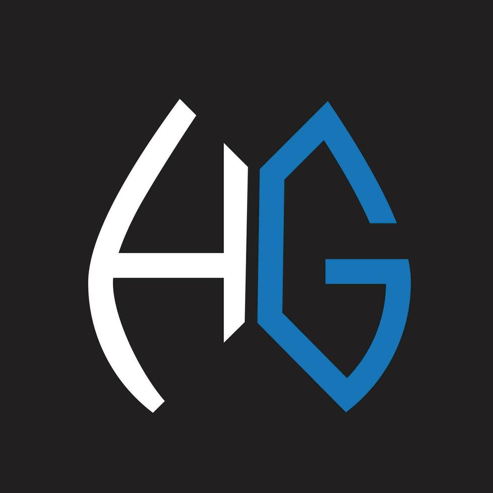 HG letter logo design.HG creative initial HG letter logo design. HG creative initials letter logo concept. vector