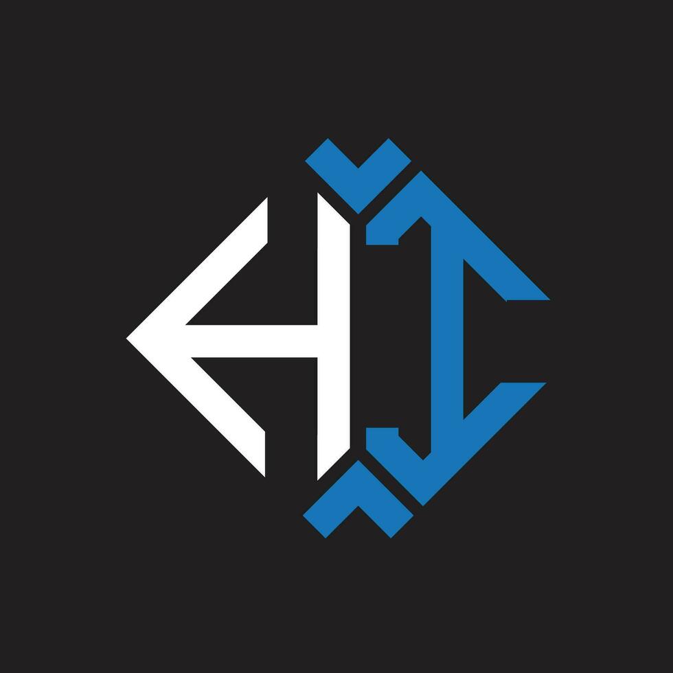 HI letter logo design.HI creative initial HI letter logo design. HI creative initials letter logo concept. vector