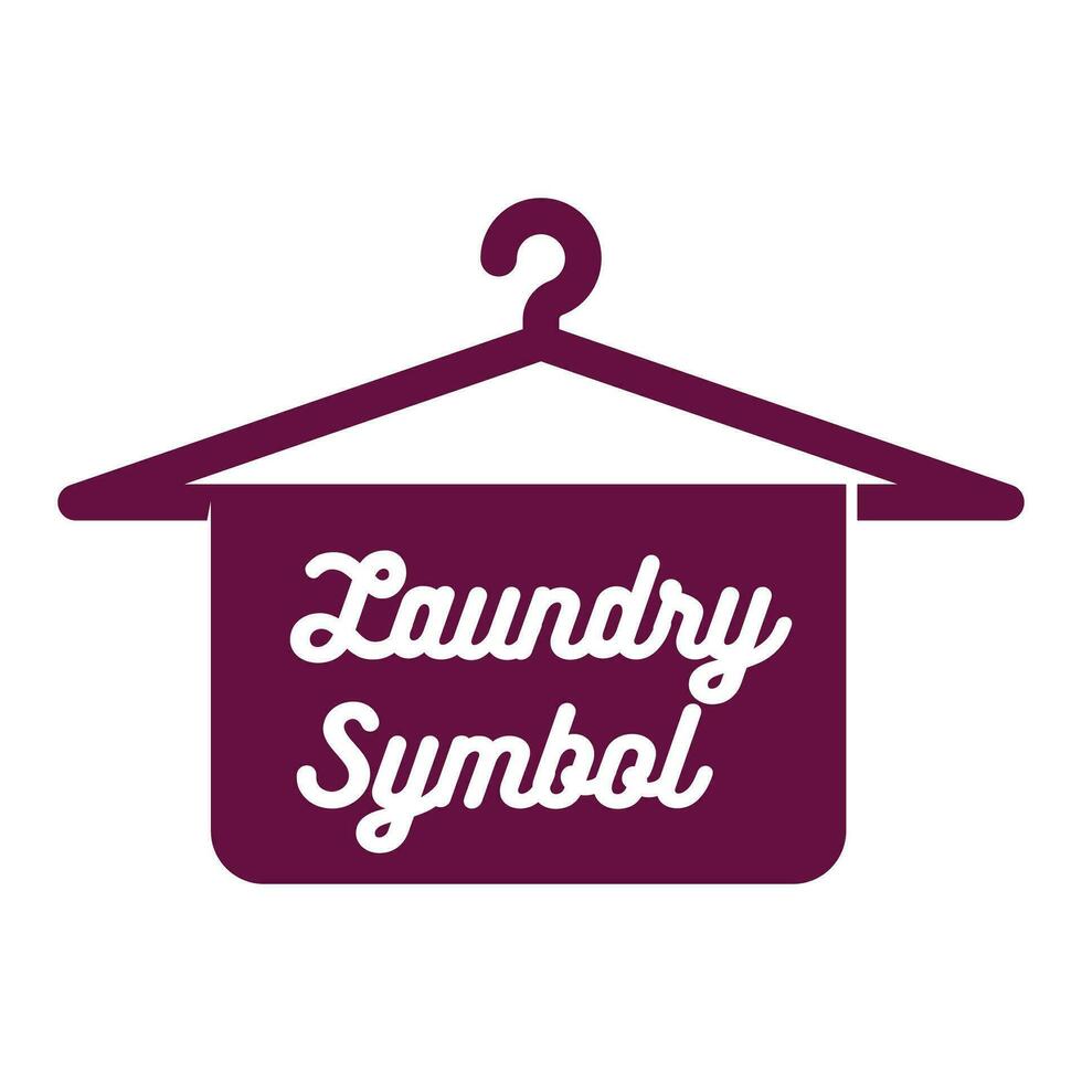 Simple Minimalist Hanger for Cloth Apparel or Laundry Service Illustration vector