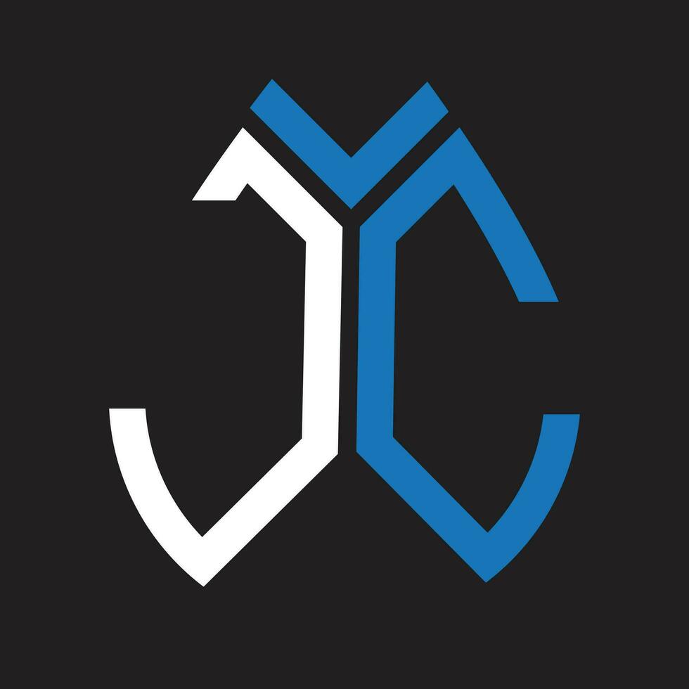 jc letra logo diseño.jc creativo inicial jc letra logo diseño. jc creativo iniciales letra logo concepto. vector