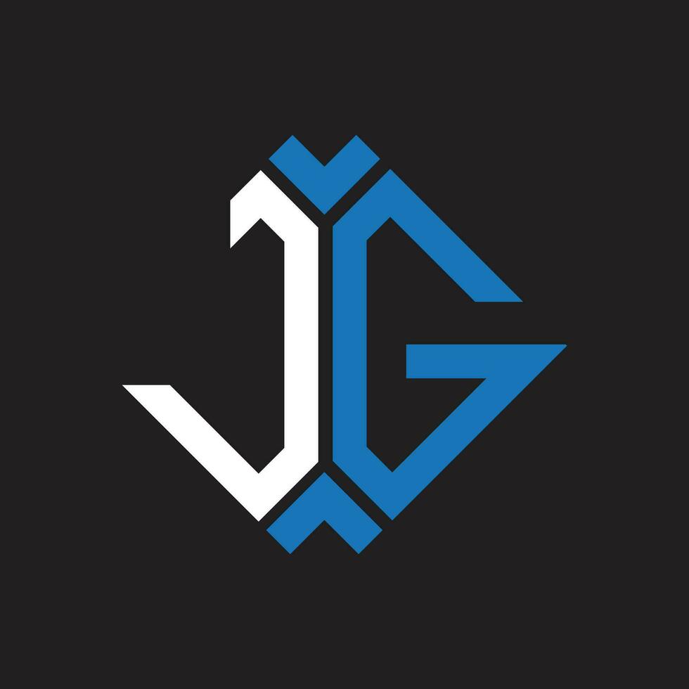 JG letter logo design.JG creative initial JG letter logo design. JG creative initials letter logo concept. vector