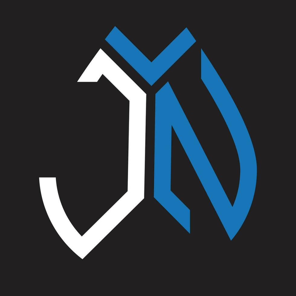 JN letter logo design.JN creative initial JN letter logo design. JN creative initials letter logo concept. vector
