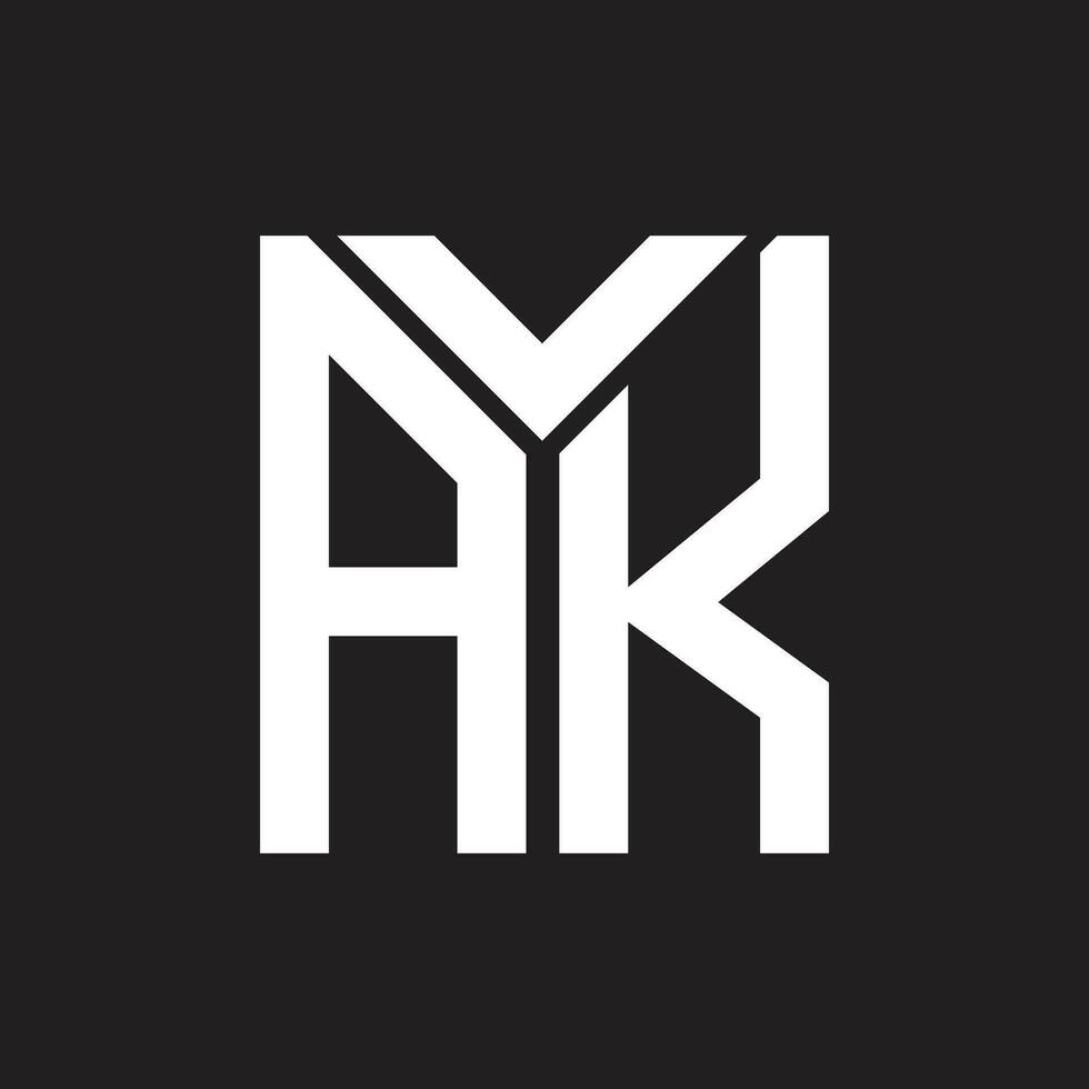 AK letter logo design.AK creative initial AK letter logo design. AK creative initials letter logo concept. vector
