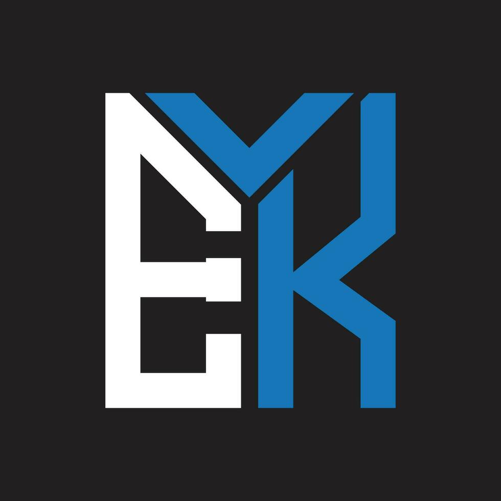 EK letter logo design.EK creative initial EK letter logo design. EK creative initials letter logo concept. vector
