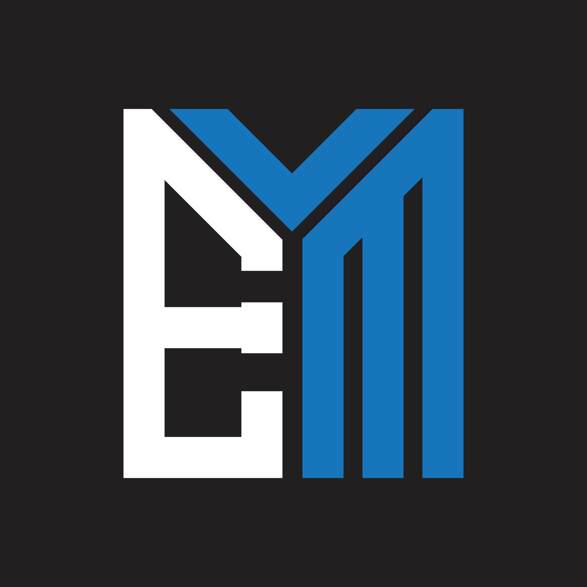 EM letter logo design.EM creative initial EM letter logo design. EM