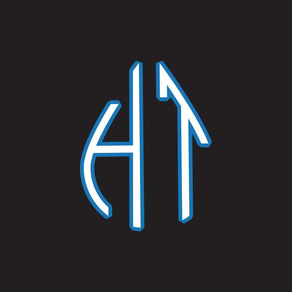 HT letter logo design.HT creative initial HT letter logo design. HT creative initials letter logo concept. vector
