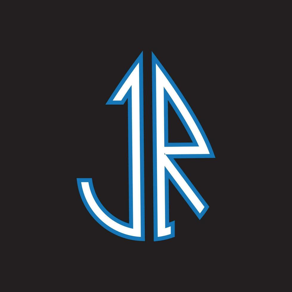 JR letter logo design.JR creative initial JR letter logo design. JR creative initials letter logo concept. vector