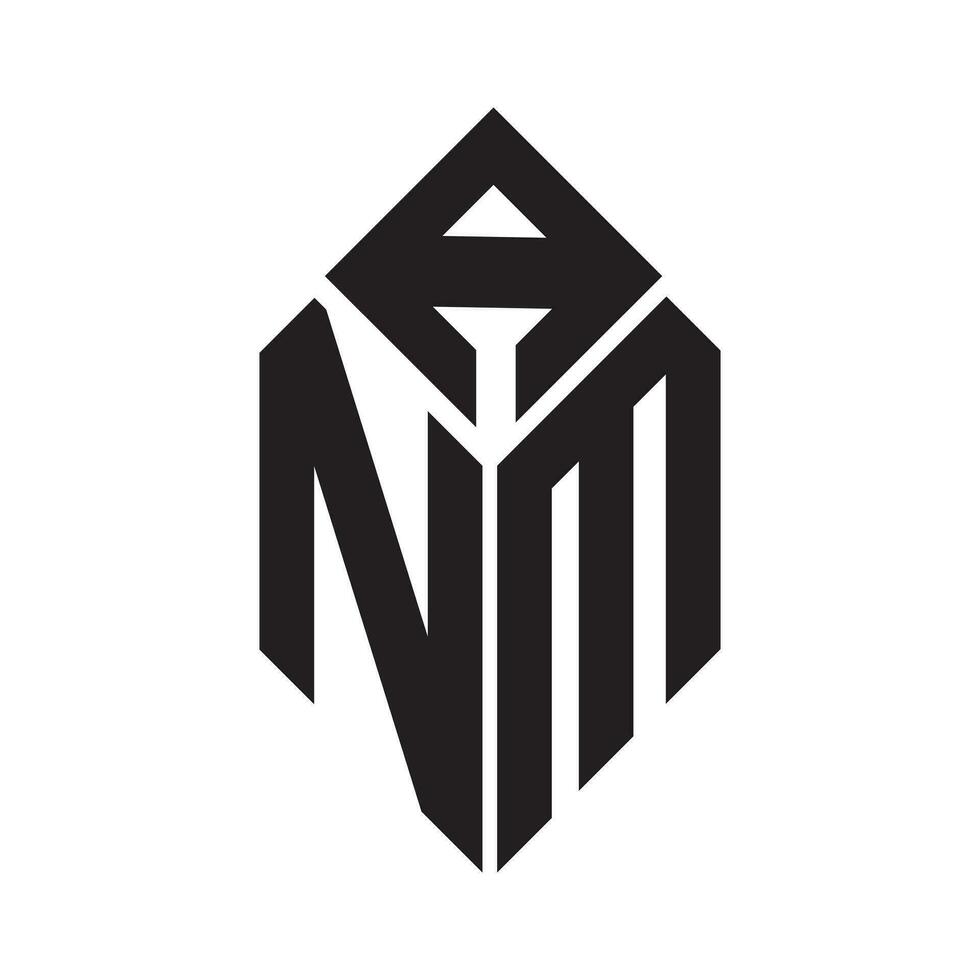 ANM letter logo design.ANM creative initial ANM letter logo design. ANM creative initials letter logo concept. vector