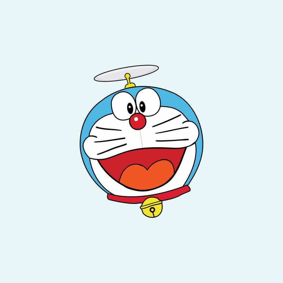 Doraemon Hand Drawn Cute Illustration vector