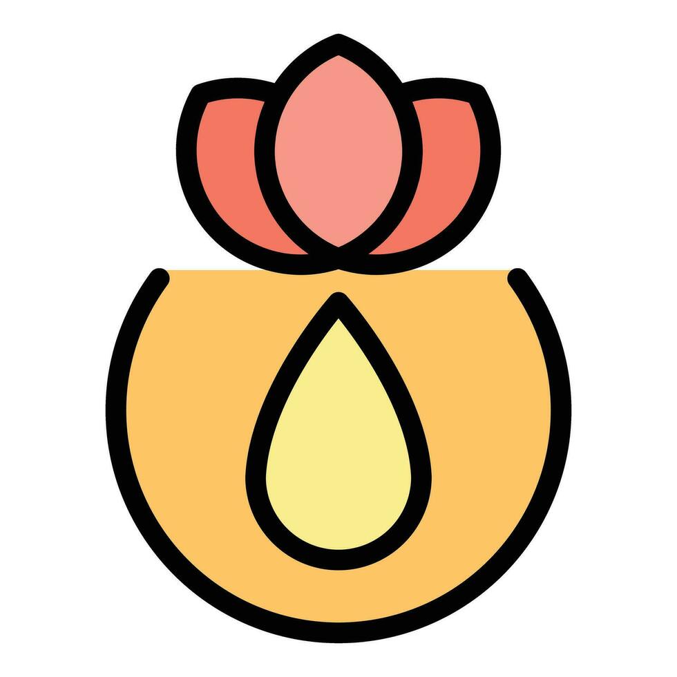 Spa cream drop icon vector flat