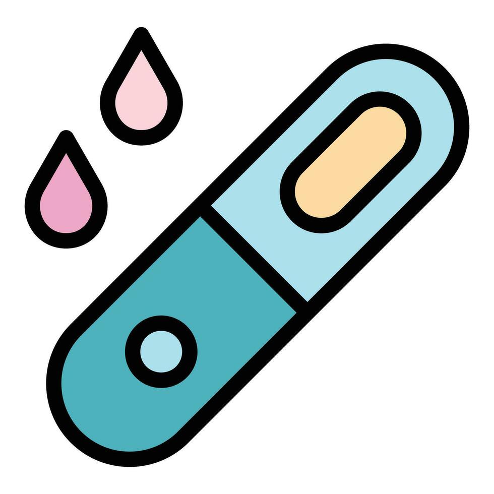 Liquid pregnant test icon vector flat