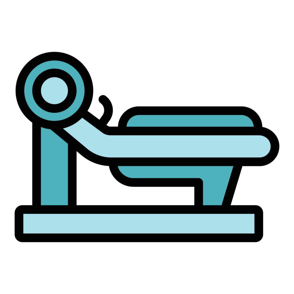 Gym bench icon vector flat