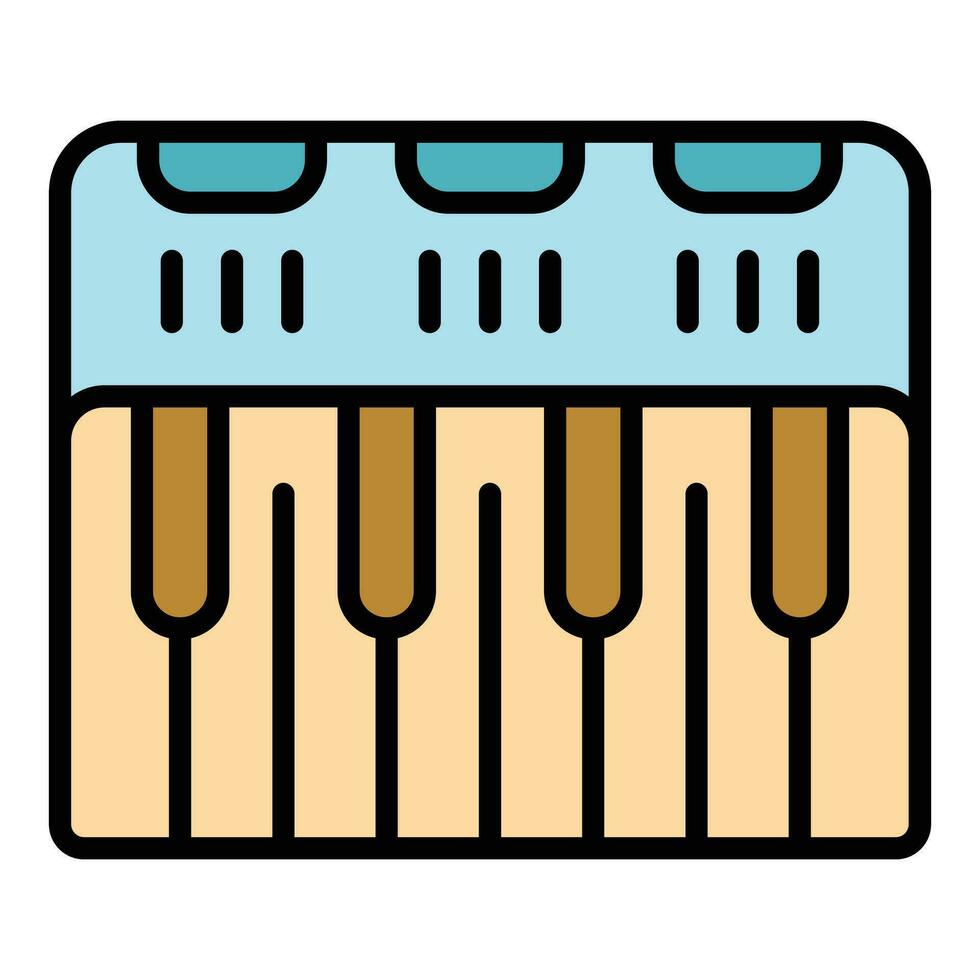 Synthesizer controller icon vector flat