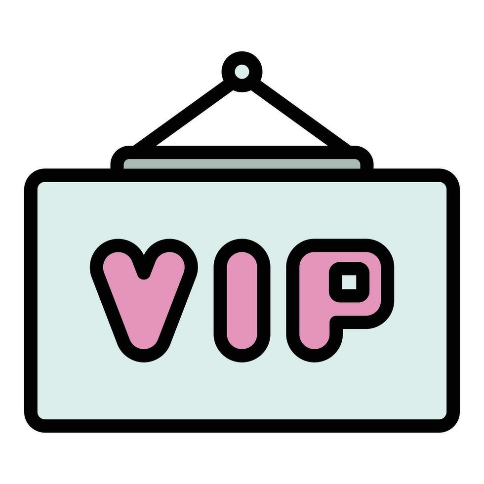 Vip event board icon vector flat