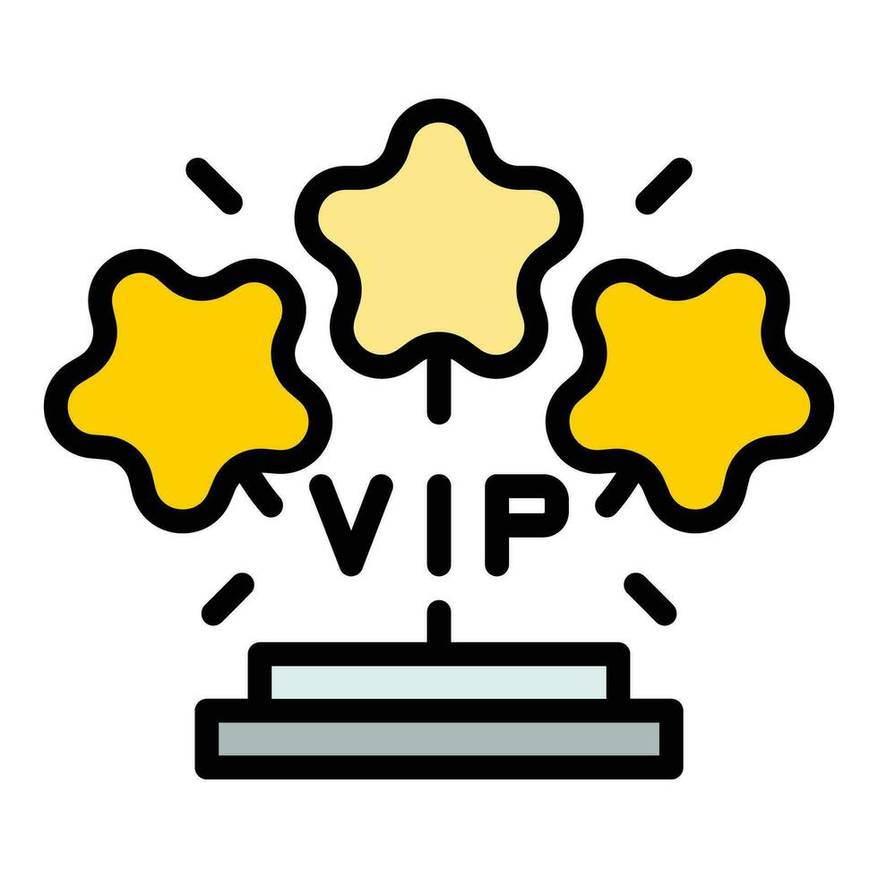 VIP evento podio icono vector plano