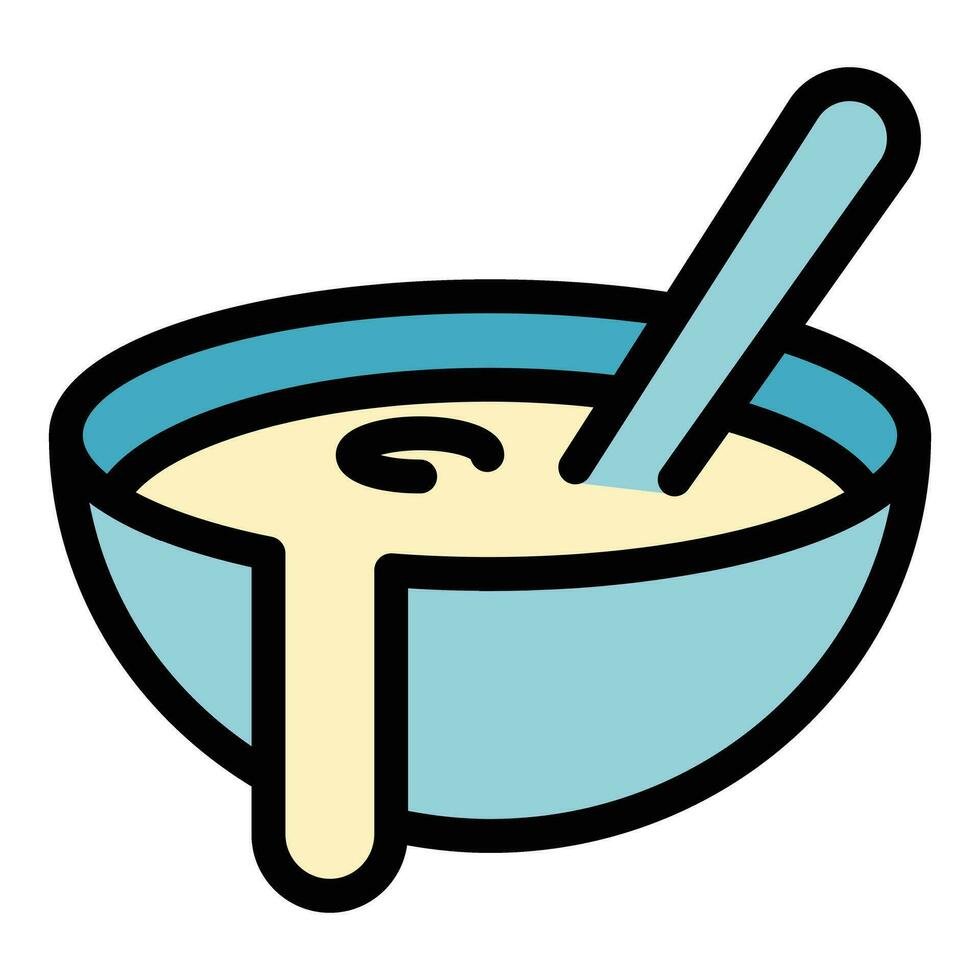 Honey bowl icon vector flat