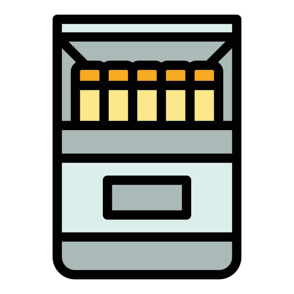 Cigarette box icon vector flat