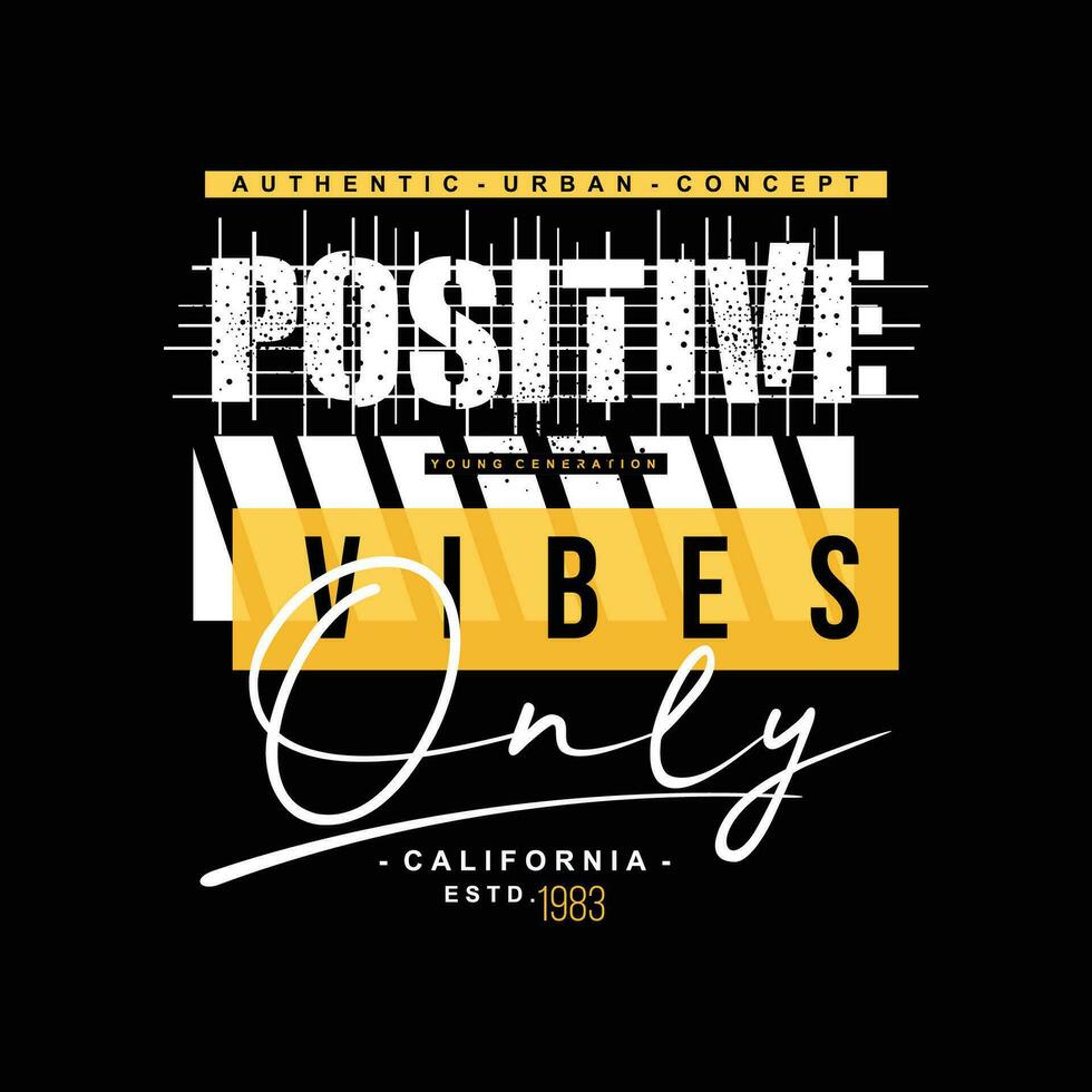 positive vibes only lettering typography vector, abstract graphic, illustration, for print t shirt vector