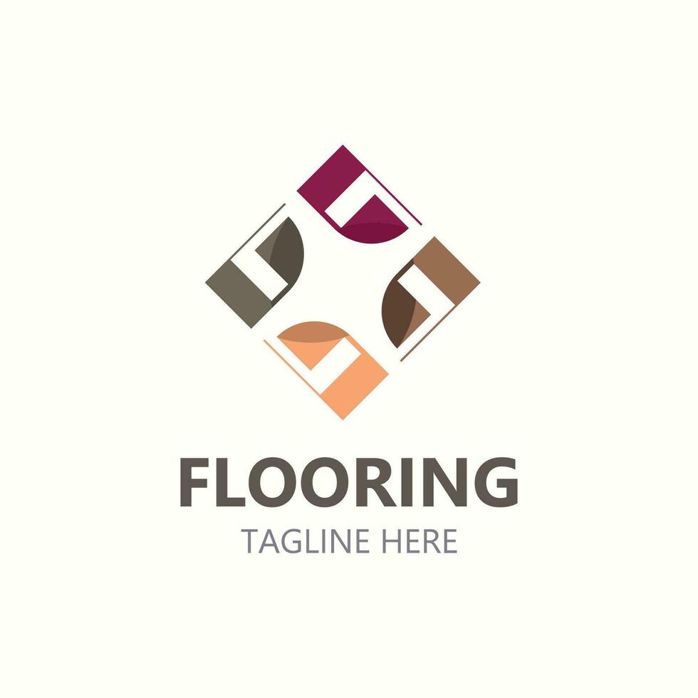 Flooring Logo design, custom Layer Vector elegant business store building