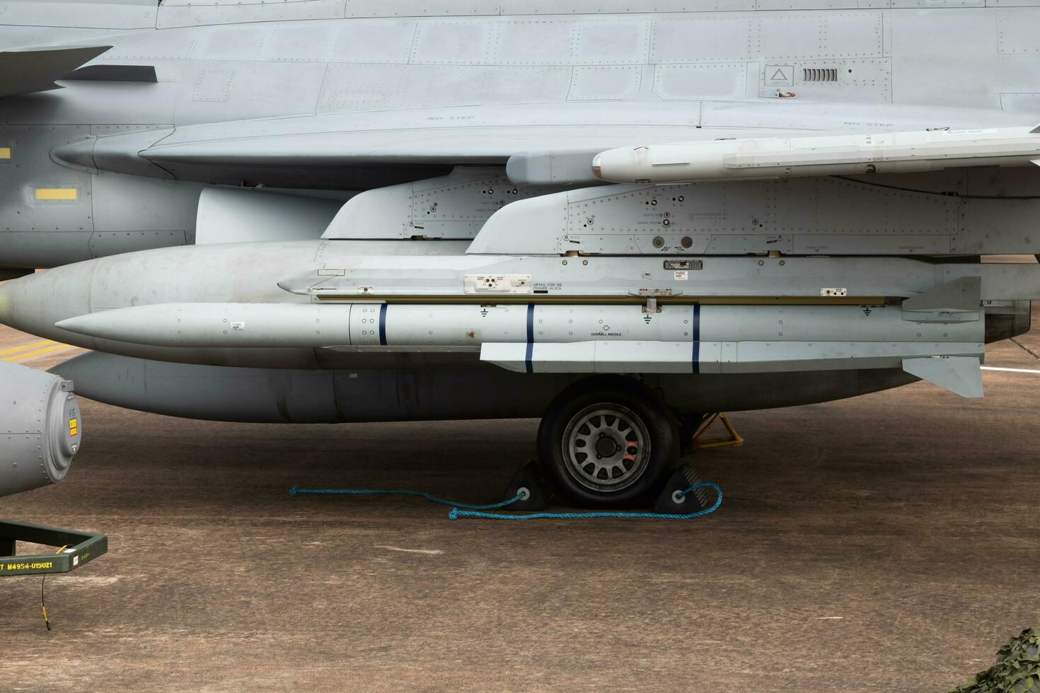 Swedish Air Force SAAB JAS 39C Gripen 39293 fighter jet and MBDA Meteor missile static display at RIAT Royal International Air Tattoo 2018 airshow photo