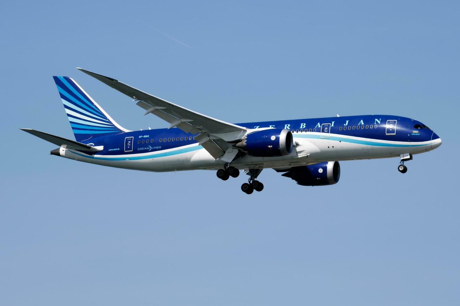 AZAL Azerbaijan Airlines Boeing 787-8 Dreamliner VP-BBS passenger plane landing at Istanbul Ataturk Airport photo