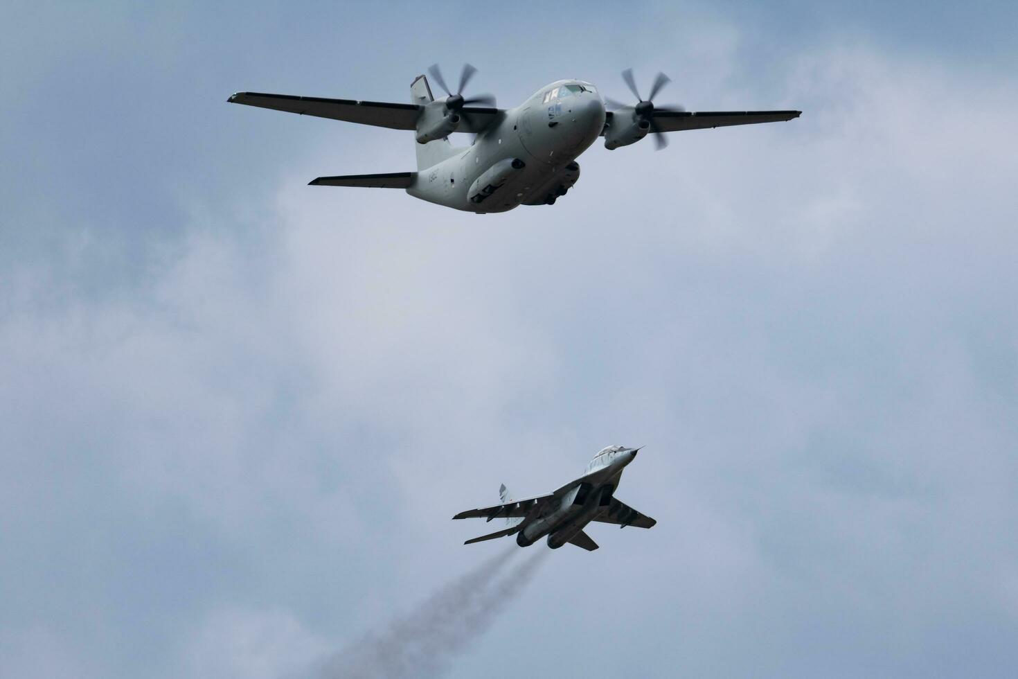 Slovak Air Force Leonardo C-27J Spartan 1962 transport plane display at SIAF Slovak International Air Fest 2019 photo