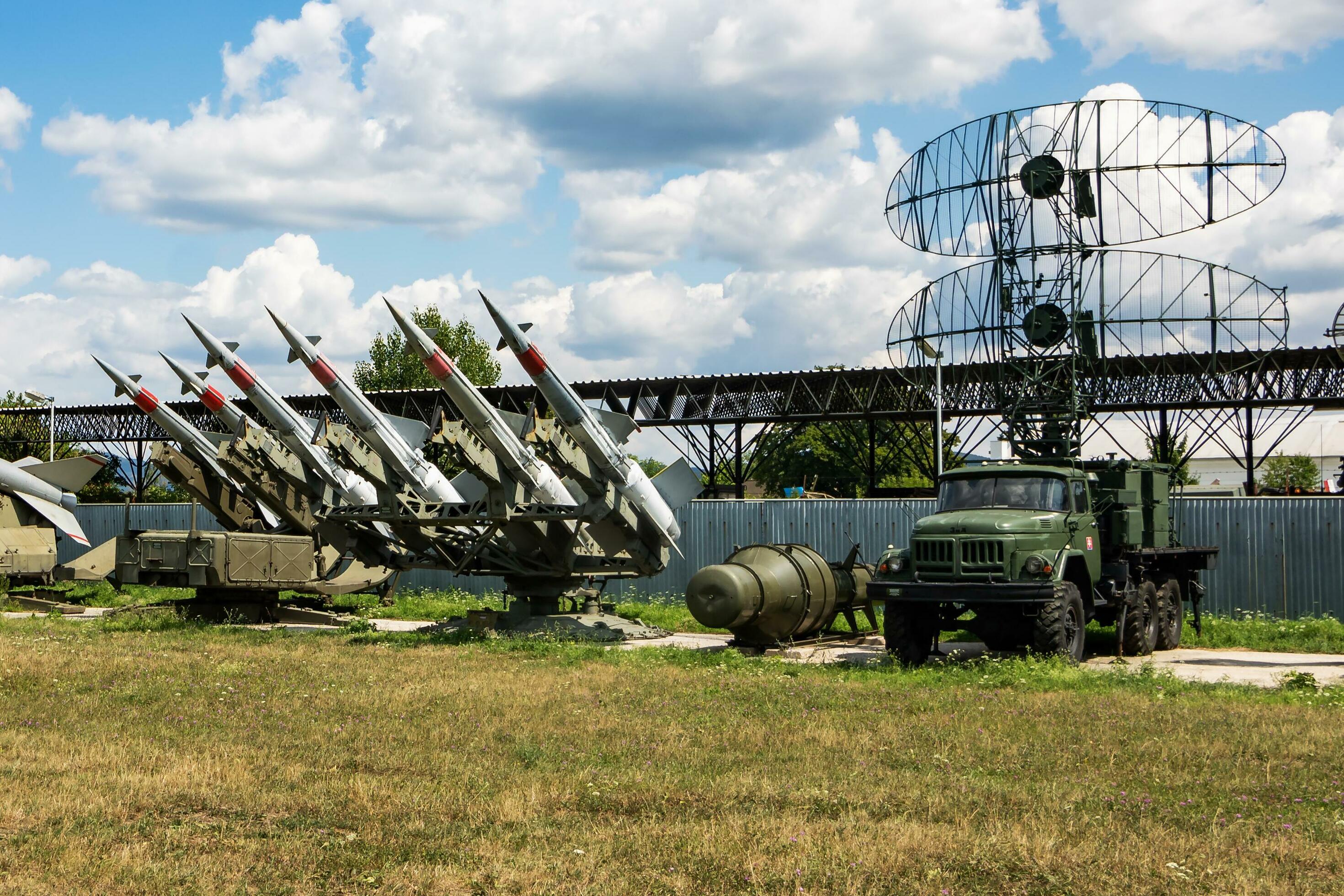 S125 Neva NATO SA3 shortrange, low altitude surface to air missile SAM system. Air