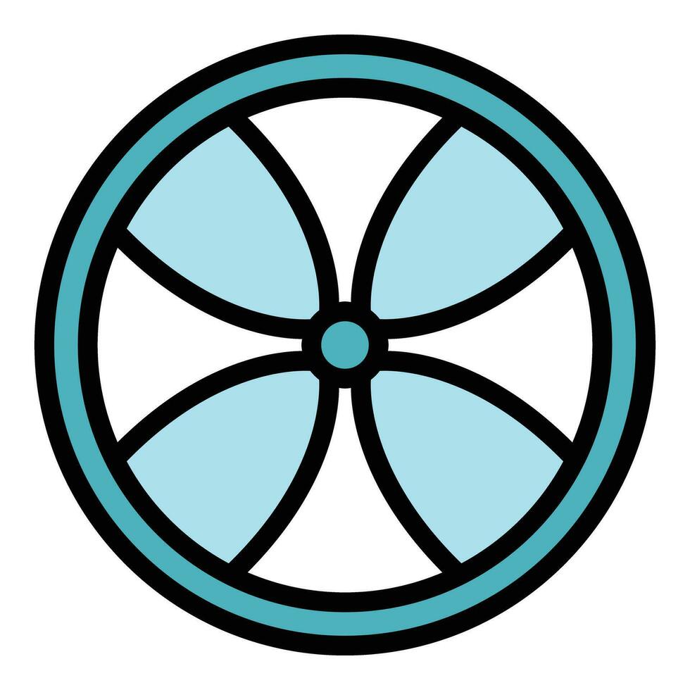 Modern car wheel icon vector flat