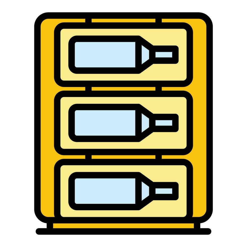 Winery rack icon vector flat