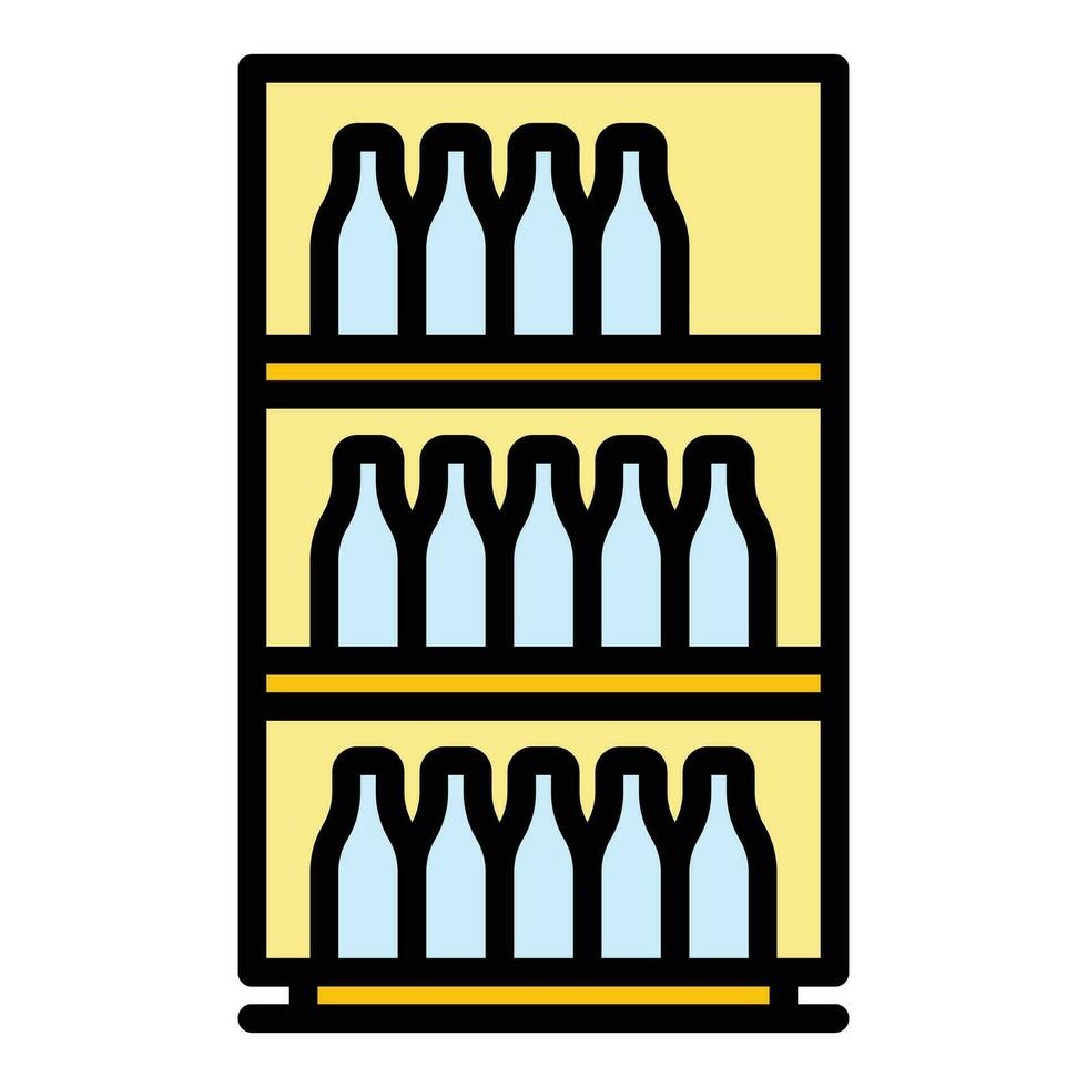 Alcohol wine cabinet icon vector flat