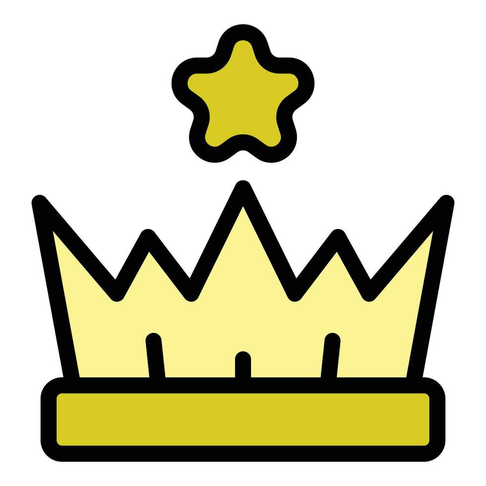 corona premio icono vector plano