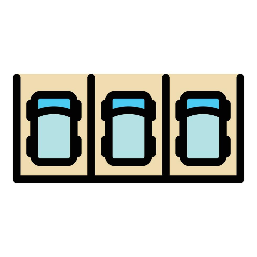 Car full parking icon vector flat