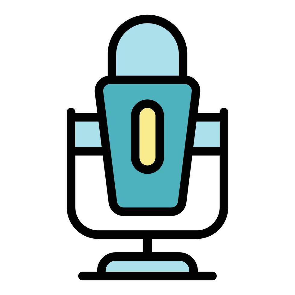 Gaming microphone icon vector flat