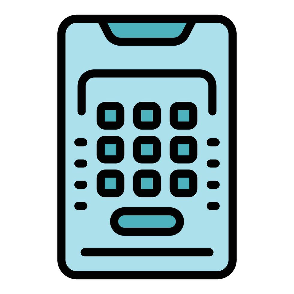 Smartphone cinema code icon vector flat