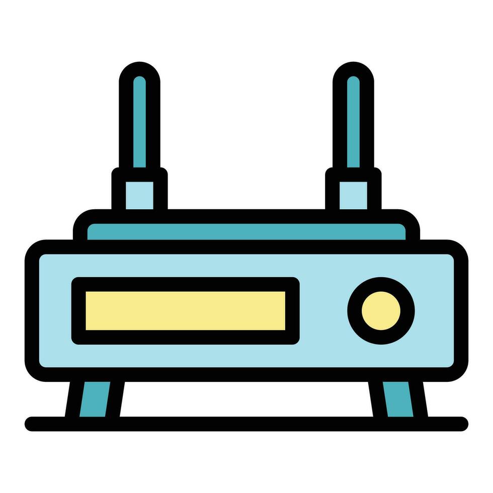 Wifi router icon vector flat