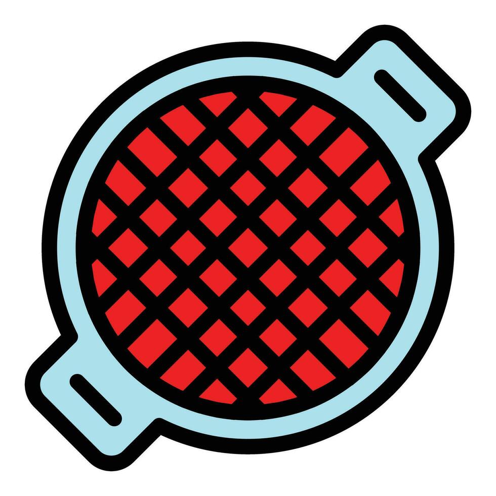Grill net icon vector flat
