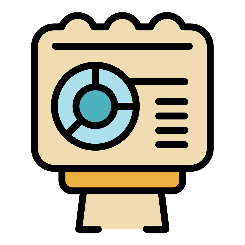 Result data icon vector flat