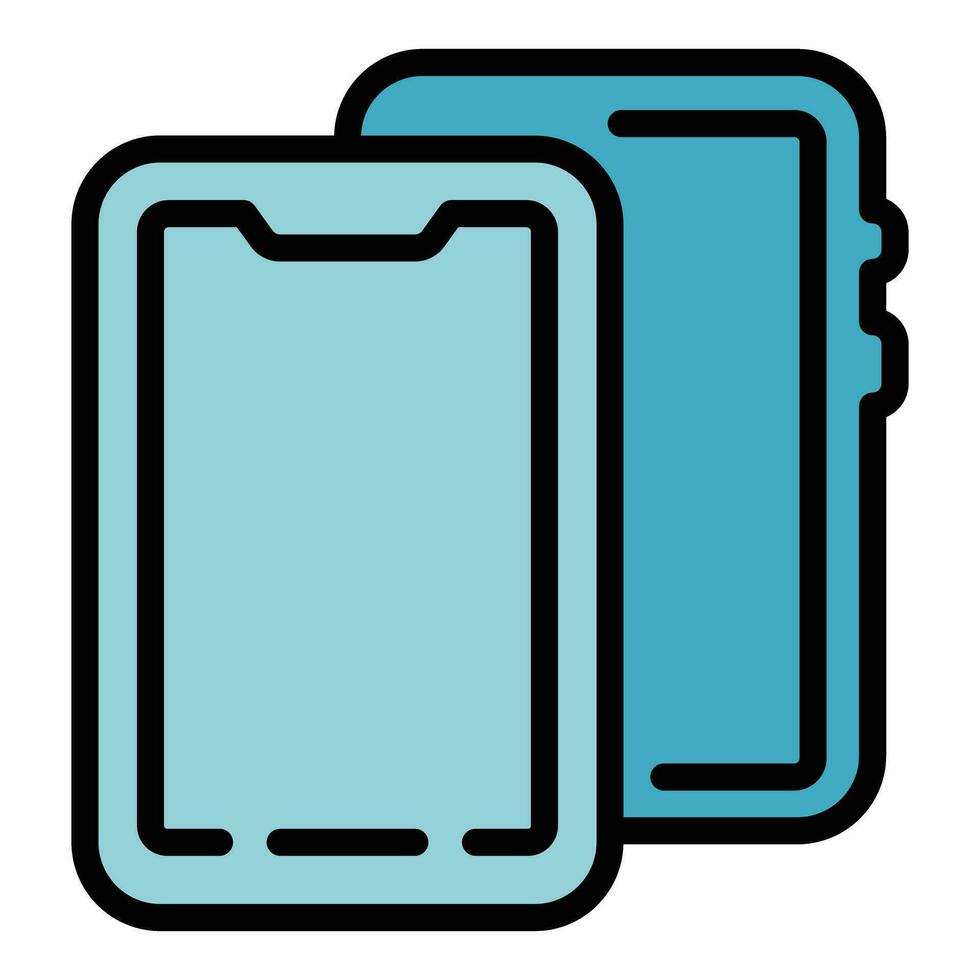 Device case icon vector flat