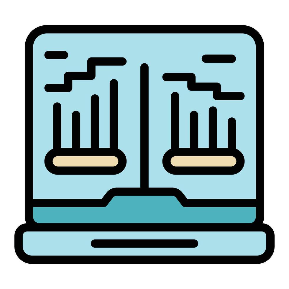 Analyst data icon vector flat