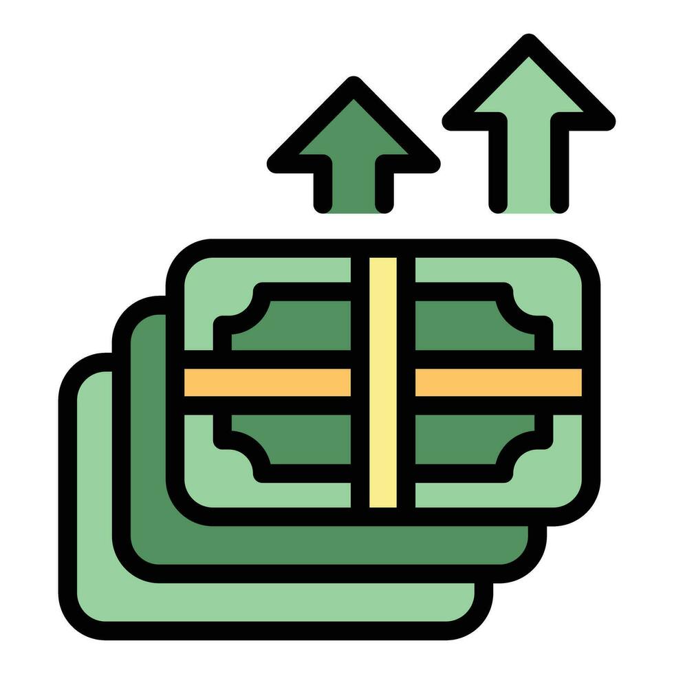 Cash money investment icon vector flat