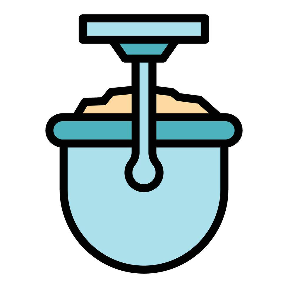 Aluminium cauldron icon vector flat