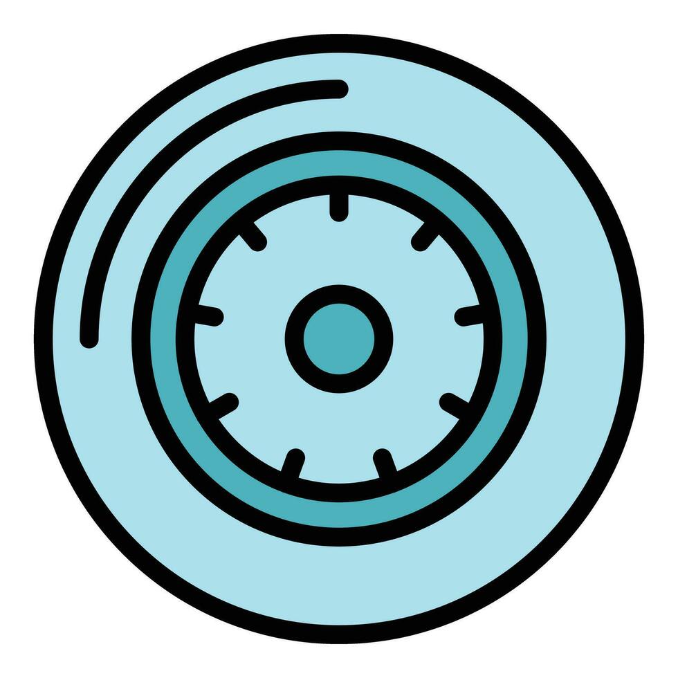 Aluminium wheel icon vector flat