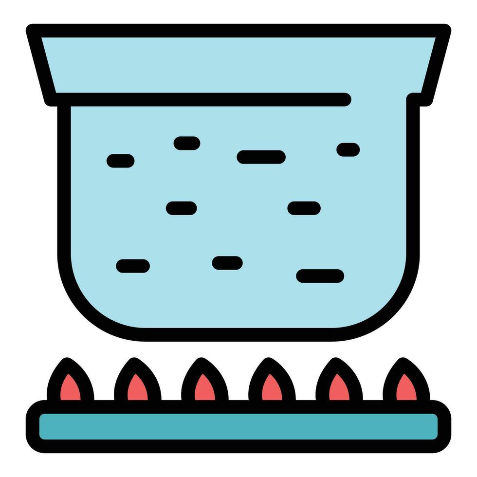 Factory press icon vector flat