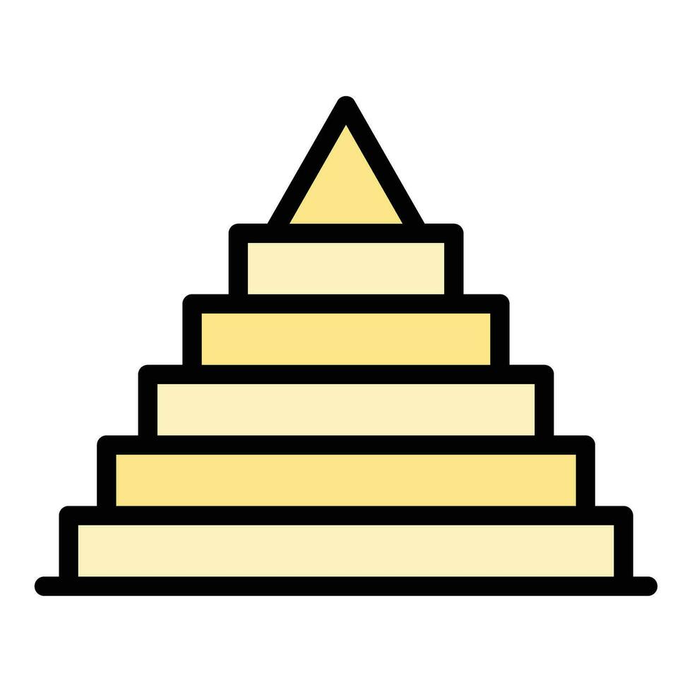 Scene pyramid icon vector flat