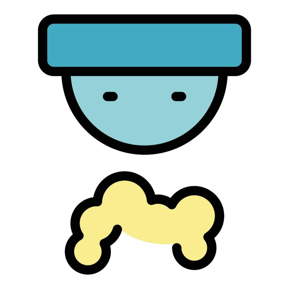 Computer smoke detector icon vector flat