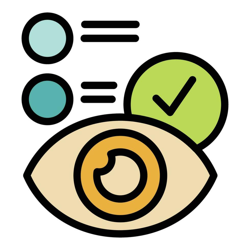 Eye review icon vector flat