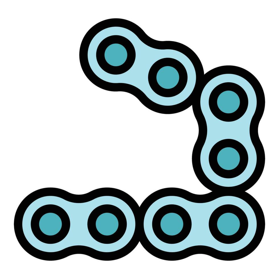 Bike chain icon vector flat