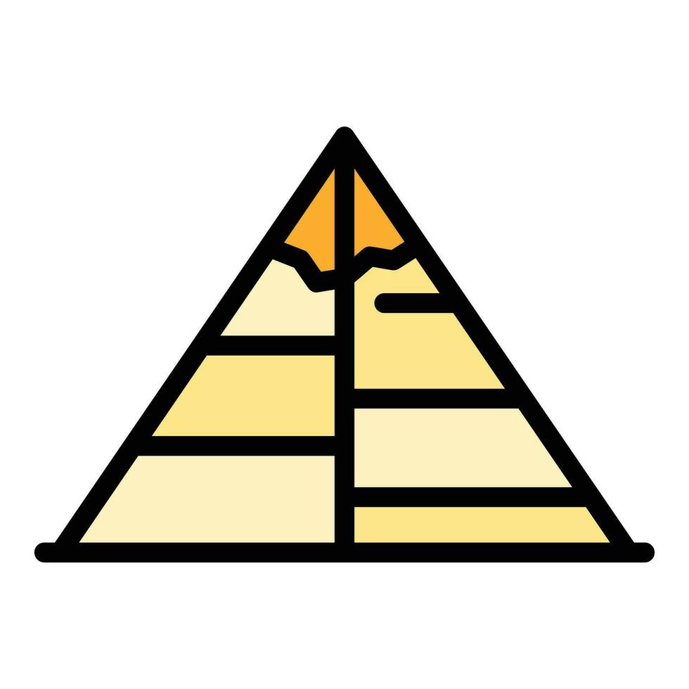 giza pirámide icono vector plano