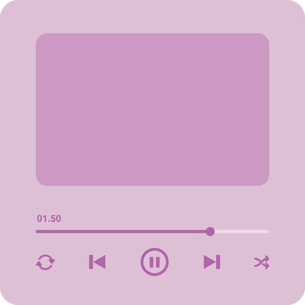 Music Player Interface Element vector